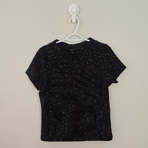 Ann Taylor Black And White Stretch Top